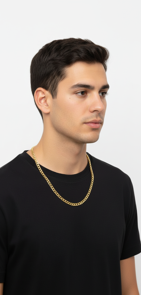 Curb chain - 18k gold plated