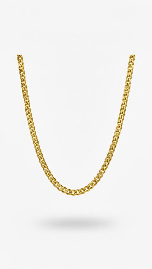 Curb chain - 18k gold plated