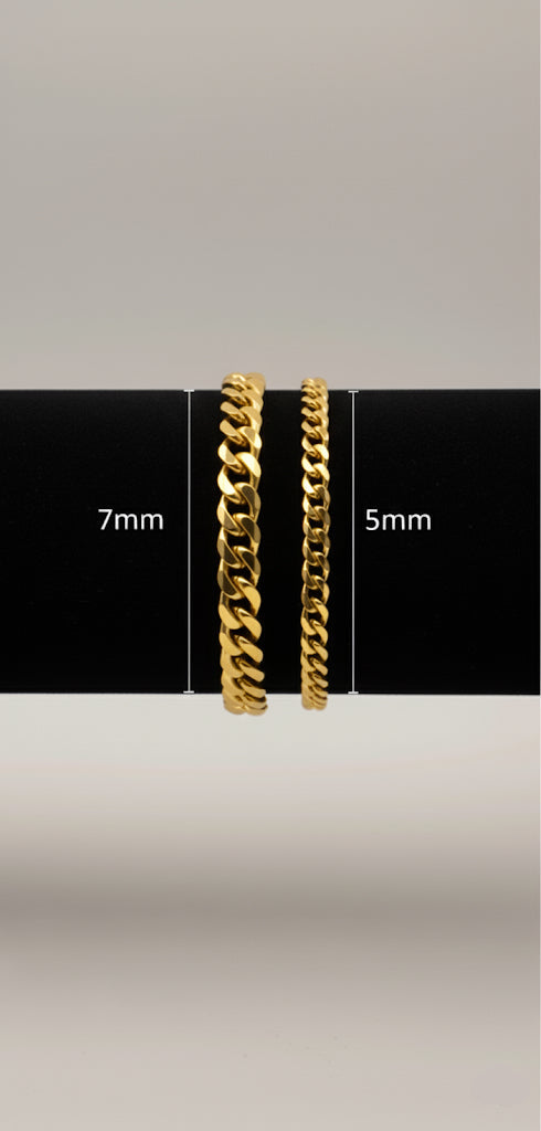 Curb bracelet - 18k gold plated