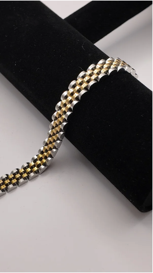 FD bracelet - zilver-goud