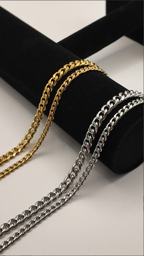 Curb chain - 18k gold plated