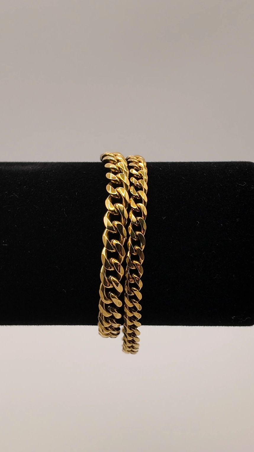 Curb bracelet - 18k gold plated