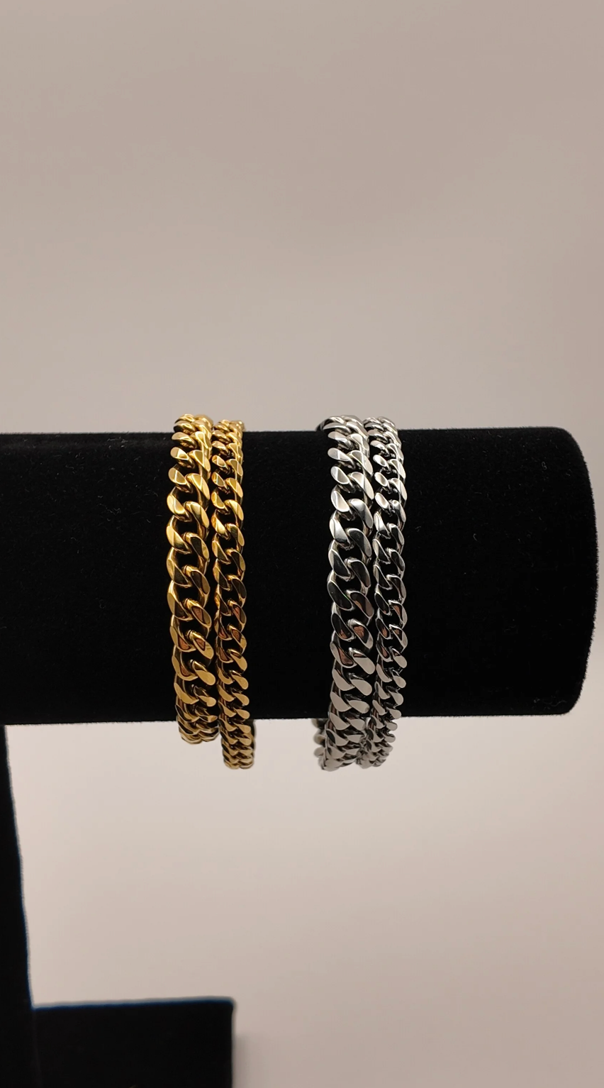 Curb bracelet - 18k gold plated